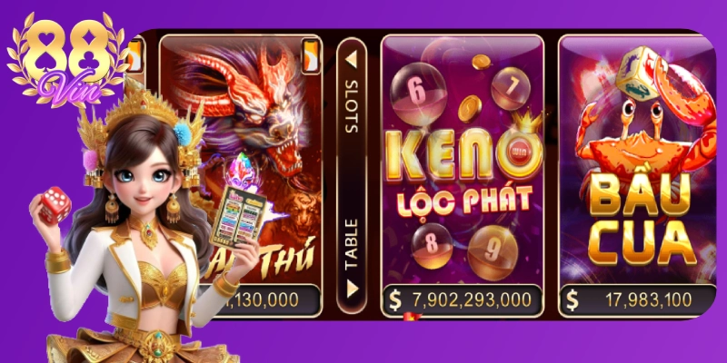 Keno Lộc Phát trò chơi ăn khách tại cổng game 88vin