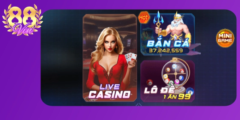 Kho game 88vin đồ sộ với hơn 100+ lựa chọn