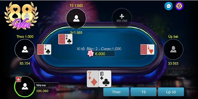 Xì tố có giao diện thân thiện