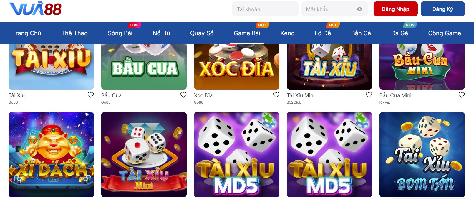 Tài Xỉu Vua88 trò chơi được ưa chuộng